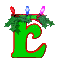 GIF animado (40626) Letra e arbol navidad