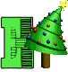 GIF animado (40665) Letra e arbol navidad