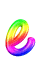 GIF animado (40200) Letra e arco iris