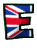 GIF animado (42519) Letra e bandera inglaterra