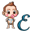 GIF animado (43041) Letra e bebe