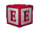 GIF animado (38946) Letra e cubo letras