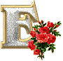 GIF animado (37172) Letra e diamantes rosas