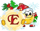 GIF animado (41122) Letra e emoticono navidad