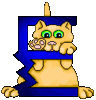 GIF animado (30046) Letra e gato