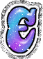 GIF animado (34620) Letra e glitter