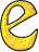 GIF animado (32670) Letra e glitter amarilla