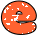 GIF animado (34167) Letra e glitter naranja