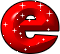 GIF animado (34435) Letra e glitter roja