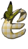 GIF animado (30393) Letra e mariposa d