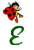 GIF animado (30651) Letra e mariquita