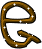 GIF animado (35169) Letra e marron