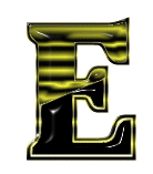 GIF animado (42093) Letra e negra amarilla