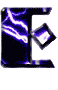 GIF animado (42199) Letra e negra rayos