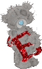 GIF animado (31107) Letra e osito gris