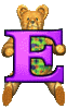 GIF animado (31277) Letra e oso grizzly