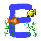 GIF animado (31479) Letra e peces