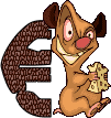 GIF animado (31859) Letra e raton