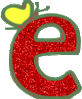 GIF animado (44360) Letra e roja mariposa