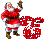 GIF animado (41535) Letra e santa claus