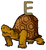 GIF animado (32193) Letra e tortuga