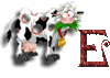 GIF animado (32264) Letra e vaca divertida