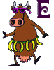GIF animado (32290) Letra e vaca loca