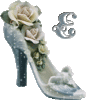 GIF animado (34568) Letra e zapato glitter tacon