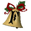 GIF animado (40864) Letra f campana navidad