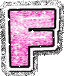 GIF animado (33365) Letra f corazones glitter rosa