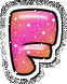 GIF animado (33607) Letra f glitter fiesta