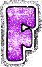GIF animado (33015) Letra f glitter fucsia