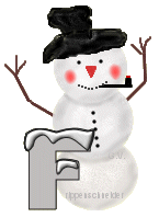 GIF animado (41212) Letra f hombre nieve