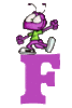 GIF animado (30099) Letra f hormiga