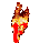 GIF animado (37490) Letra f llama roja