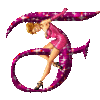GIF animado (34127) Letra f mujer glitter
