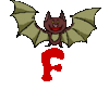 GIF animado (38305) Letra f murcielagos halloween