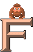 GIF animado (30792) Letra f orangutan