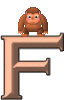 GIF animado (30792) Letra f orangutan