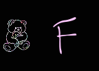GIF animado (31225) Letra f oso