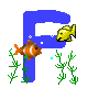 GIF animado (31480) Letra f peces
