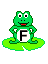 GIF animado (31834) Letra f ranita