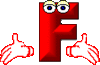 GIF animado (44323) Letra f roja manos