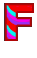 GIF animado (44387) Letra f roja psicodelica