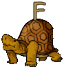 GIF animado (32194) Letra f tortuga