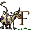 GIF animado (32238) Letra f vaca