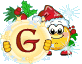 GIF animado (41124) Letra g emoticono navidad