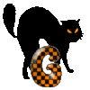 GIF animado (38207) Letra g gato negro