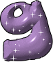 GIF animado (33070) Letra g glitter morada