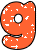 GIF animado (34171) Letra g glitter naranja